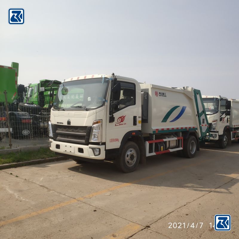 Компактный дизайн малотоннажного мусоровоза HOWO 4X2
