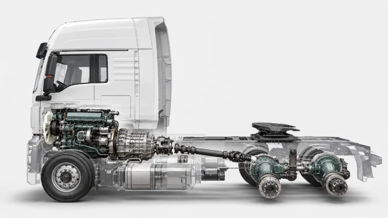 Профиль двигателя SITRAK G7 6x4 подчёркивает трансмиссию MAN, которая определяет его цену